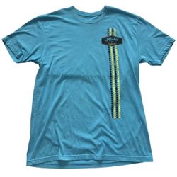 ALOHA AINA CONSTRUCTION T SHIRT MENS BLUE HAWAII KANEOHE OAHU TEE