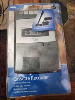 RCA Cassette Recorder with Microphone & AC https://offerup.com/redirect/?o=QWRhcHRlci5vcGVu box