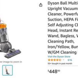Dyson Ball Multi Floor, Upright Vacuum Cleaner, Powerful Suction, HEPA Filter, Self Adjusting Cleaner Head, Instant Release Wand, Bagless, Width Clean