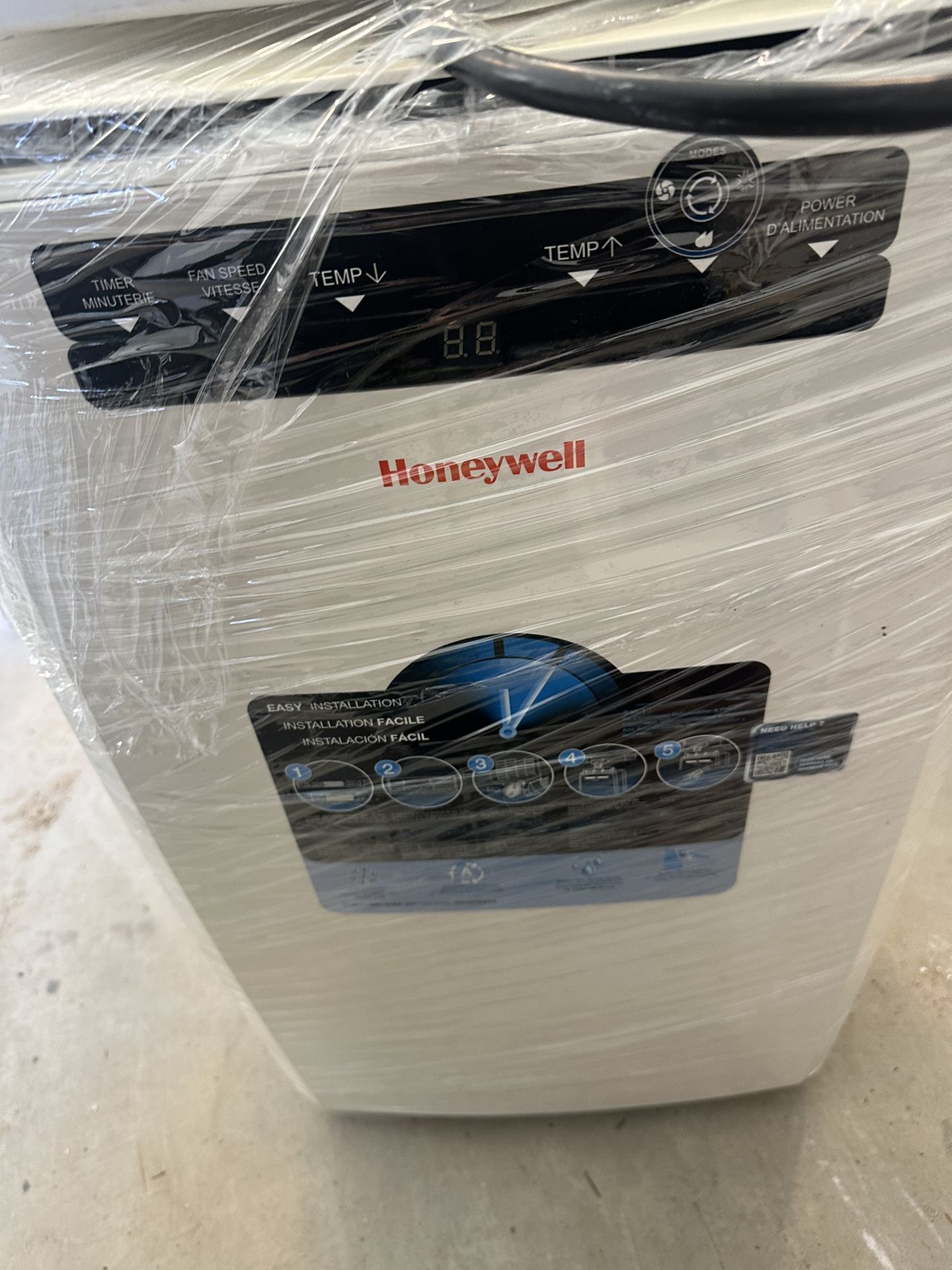Honeywell MN10CESWW Portable Air Conditioner, 10,000 BTU Cooling, with Dehumidifier & Fan