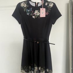 NWT Ted baker London chestnut skater Dress 