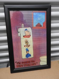 Framed Fine Art WWII Propaganda 16.5"x11"