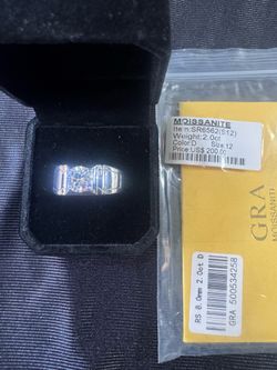 Men’s moissanite ring size 12