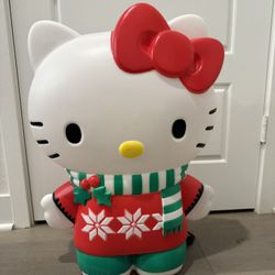 New Sanrio Hello Kitty Holiday Blow Mold 2ft Tall Yard Indoor/outdoor Decor Large Lights Up
