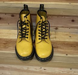 Yellow Doc Martins Womans Size 8.5