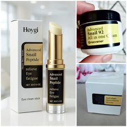 K-Beauty Snail Mucin Set: Advanced Snail Peptide Facial Cream & Eye Cream Stick