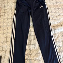 adidas Men's Essentials Warm-up 3-stripes Tracksuit Bottoms, Navy-white, Size  Large