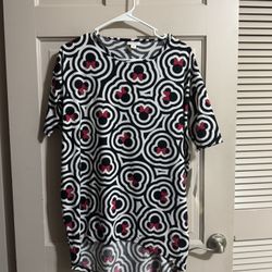 LuLaRoe Irma Tee Size XXS Womens Disney Mickey Mouse Print Blouse Top NWT