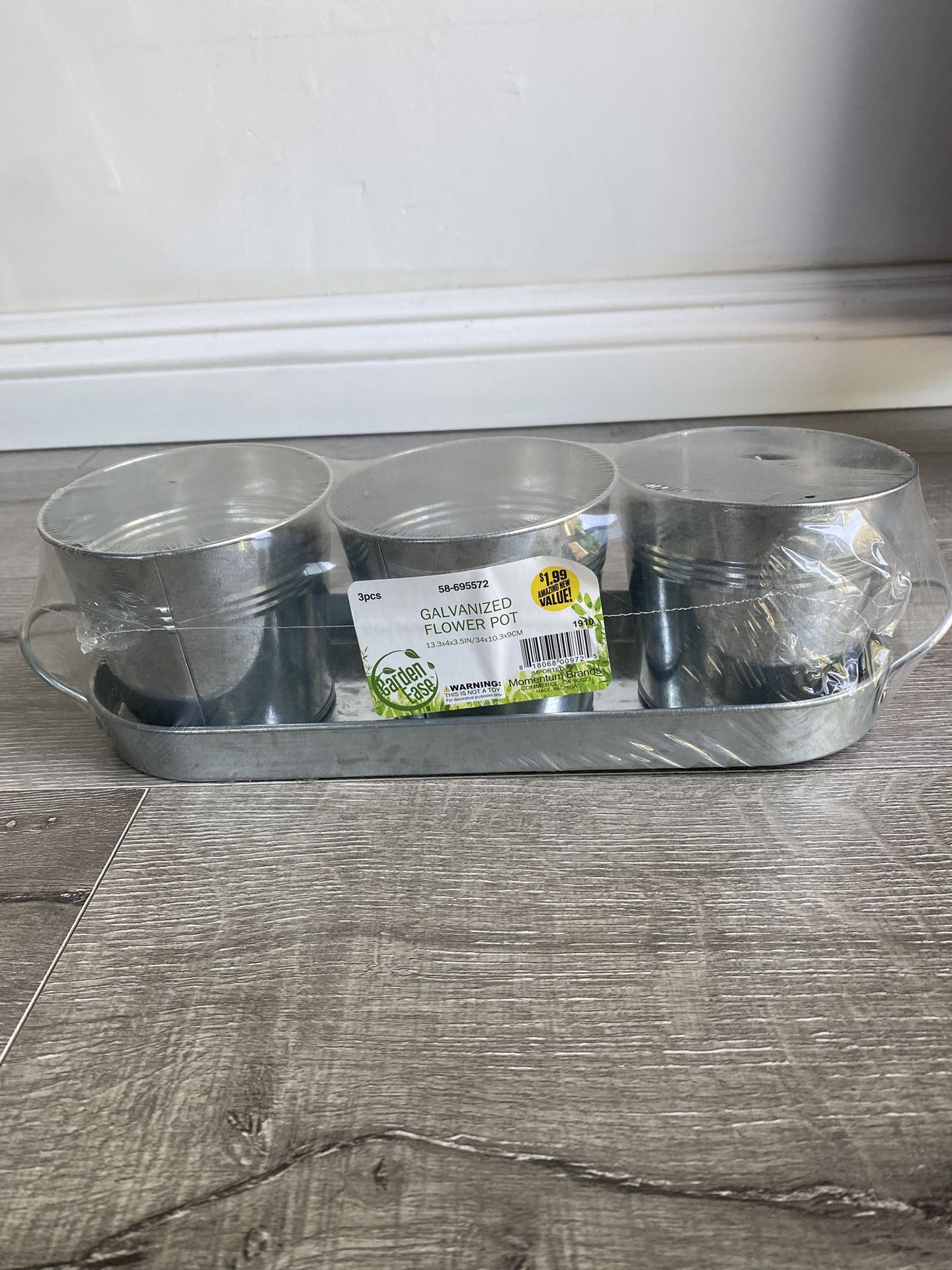 Galvanized Flower Pot