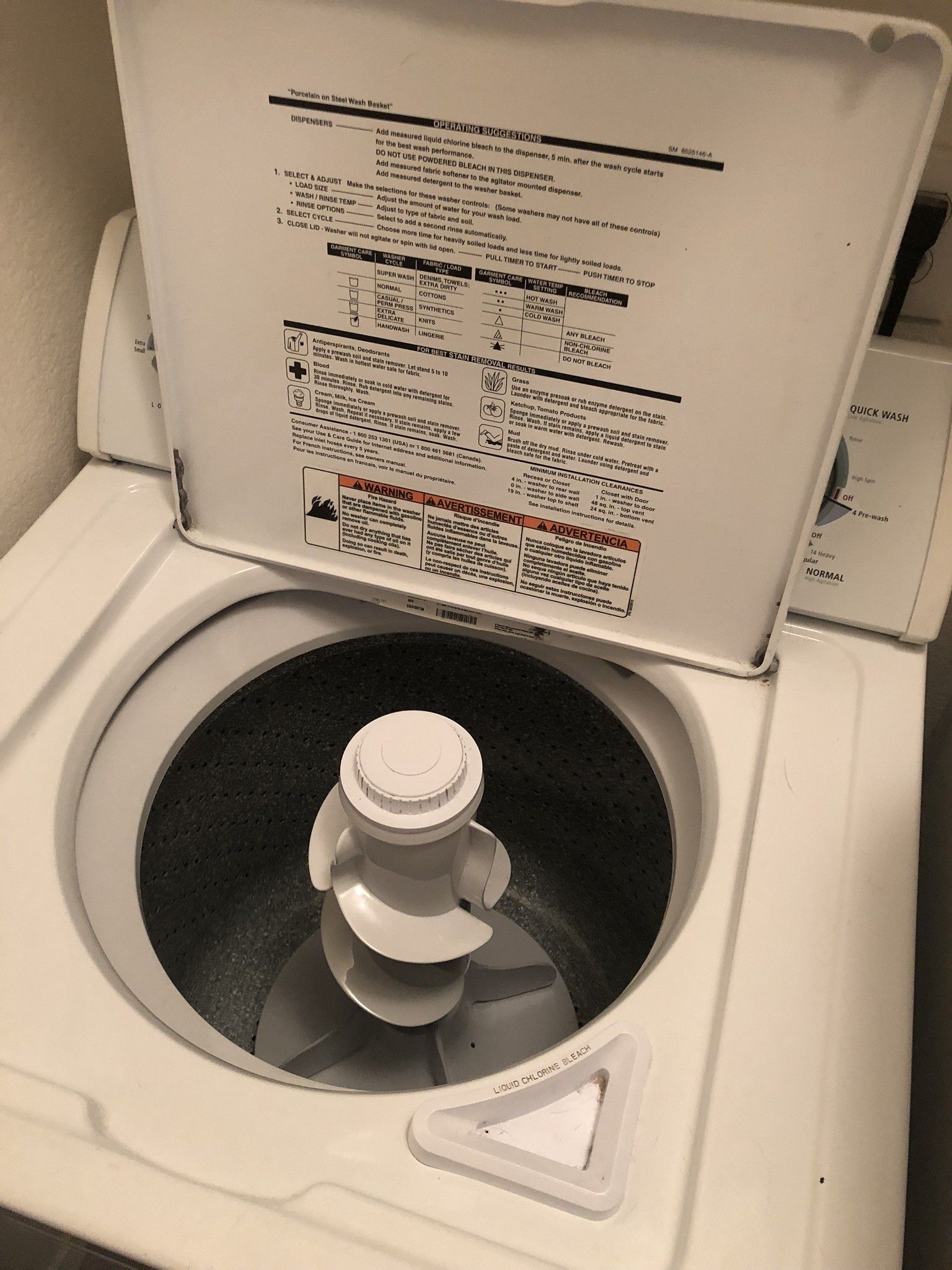 Whirlpool washer and dryer