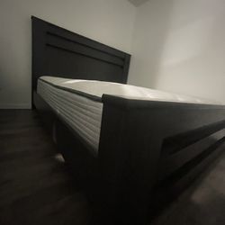 King size bed frame and mattress