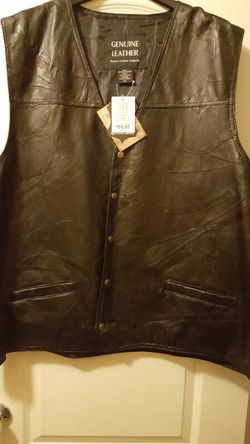Genuine leather vest