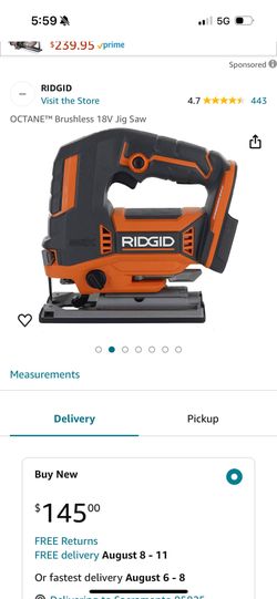 Ridgid Jig Saw New