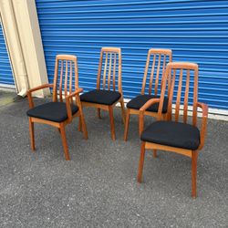 Mid Century Modern Solid Cherry Dining Chairs By Benny Linden