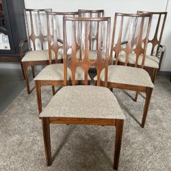Broyhill Brasilia Mid Century Dining Chairs Set of 6 (Delivery Available)