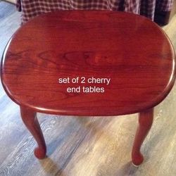 Cherry  End Tables  Set of 2