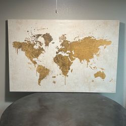 World Map Canvas Painting 