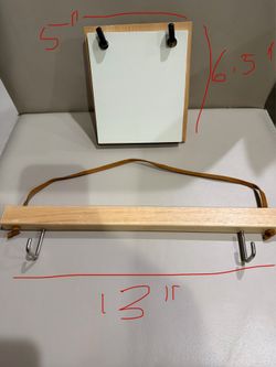 Magnolia home notepad with stand and hanging rod with hooks