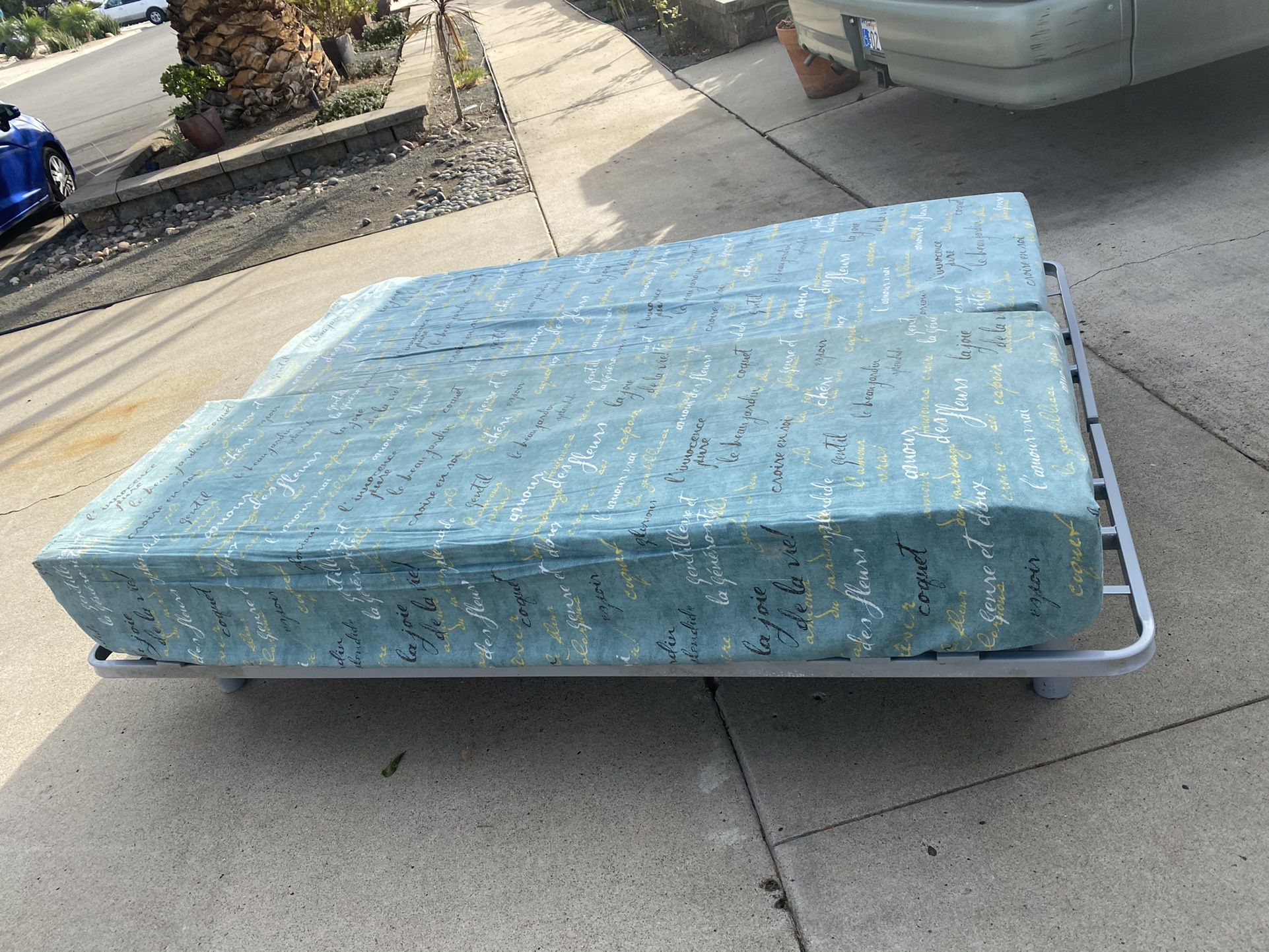 FREE -MUST pick up both: queen size futons and leather sectional couch