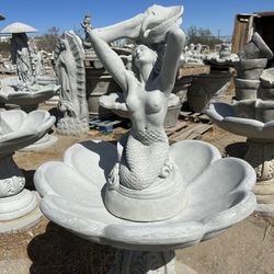 New Mermaid Water Fountain Made Out Of Cement Perfect Gift 