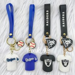 DODGERS MLB 🏈 RAIDERS NFL SPORT JERSEY SHIRT KEYCHAIN