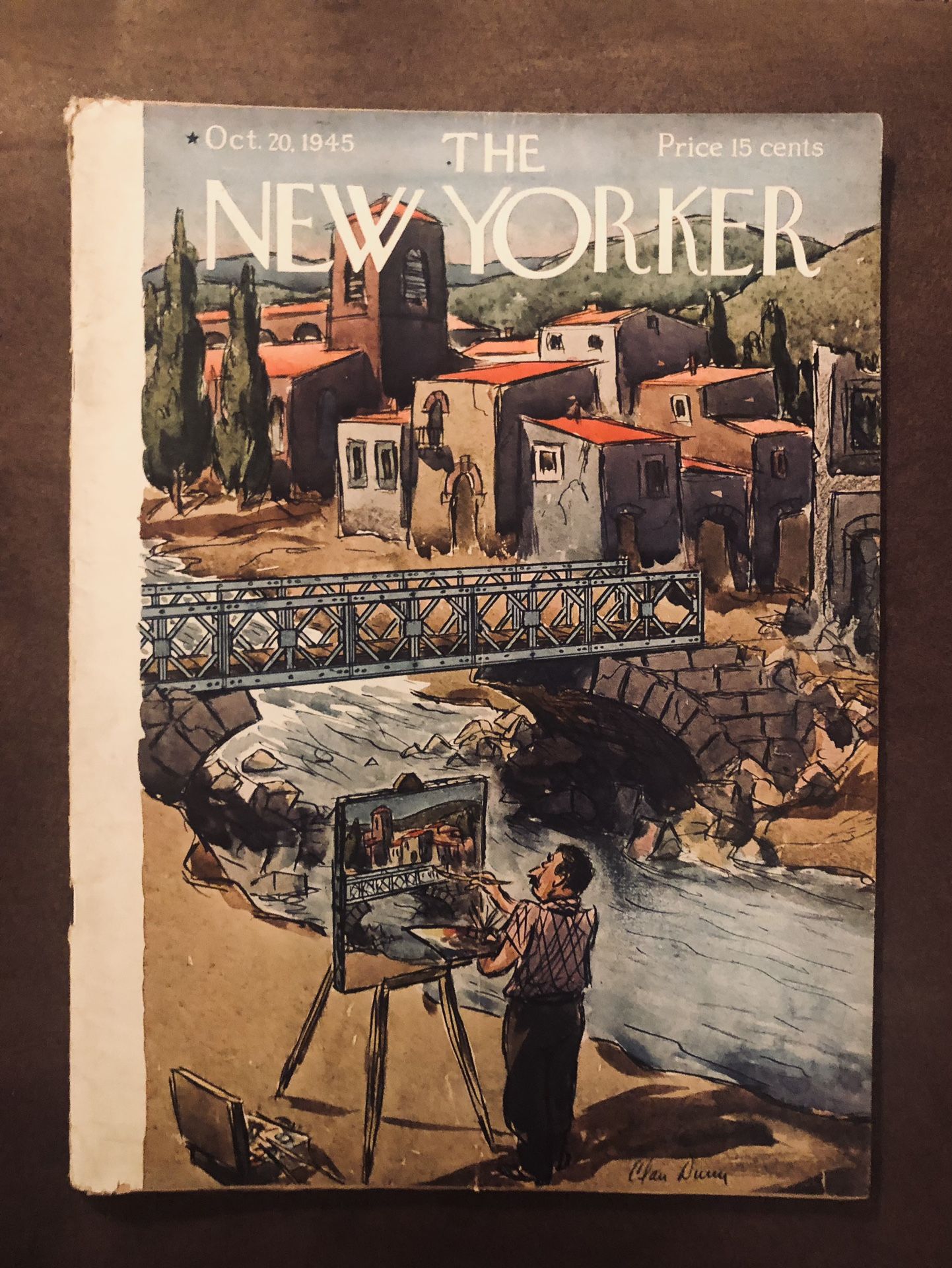 The New Yorker Magazine-October 20, 1945-Cover Art by Alan Dunn-Advertising-Stories. GC