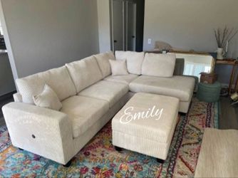 3-Pc Sectional Sofa Ottoman With Storage