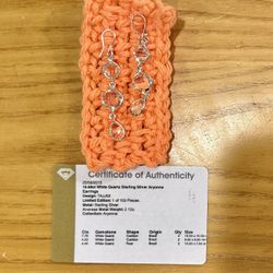 White Quartz Sterling Silver Earrings 