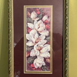Vintage Cedar Creek Collection framed print “Magnolia Inspiration” Barbara Mock.