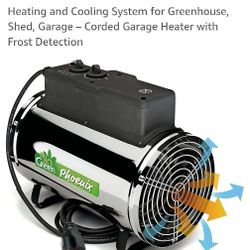 Electric Heater For Garage, Shed, Greenhouse, Gazebo Bio Green Brand