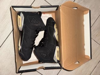 Jordan retro 6 Chrome, Black size 6.5 grade school
