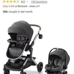 Graco Modes Nest 3 In 1 Travel System With Snugride Dlx Infant Car Seat With Base 