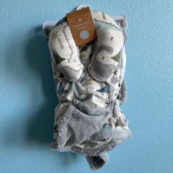NWT Dinosaur Baby Blanket & Neck Support Pillow Set