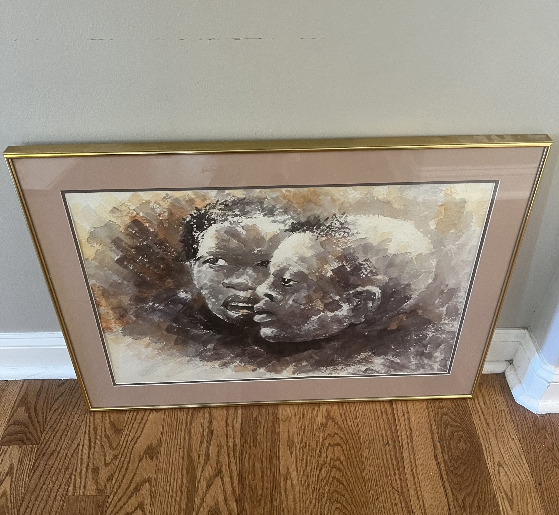 Kenneth Thabo. Vintage Painting from the Apartheid Era in South Africa