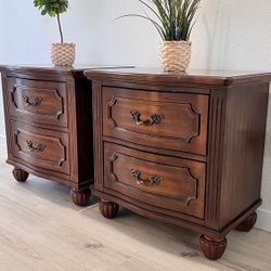🛏 Elegant 2-Drawer Nightstand Set – 26 x 17 x 26.5