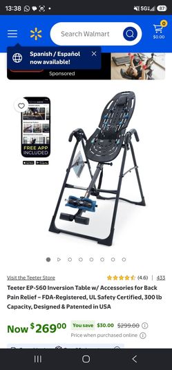 Teeter hang up inversion table