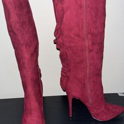 Beautiful Red Boots - Size 8