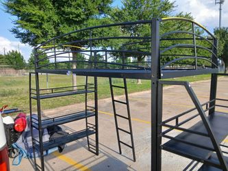 metal loft bed.twin size