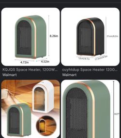 Gyedtr Space Heater,Heaters Indoor Portable with Thermostat, Fast Heating Ceramic Room Small Heater 1200W and 800W Two Settings with Heating and Fan M