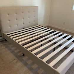 Queen Size Button Tufted Bed Frame 