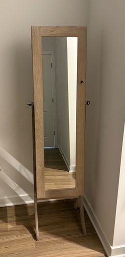 Freestanding jewlery armoire  mirror