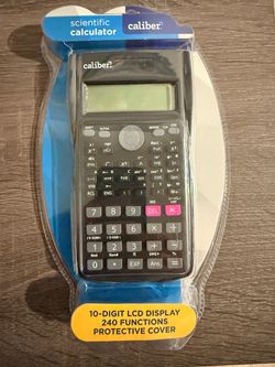 CALIBER Scientific Calculator 10 Digit LCD Display with 240 Functions and Protective Flip Cover