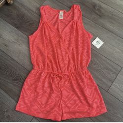 Women’s  Cover Up/Romper OP Size 7-9 Orange