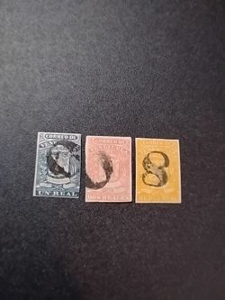 Venezuela # 1-2-3 1859 stamps