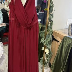 Size 22/3x4x New Dress Red Burgundy