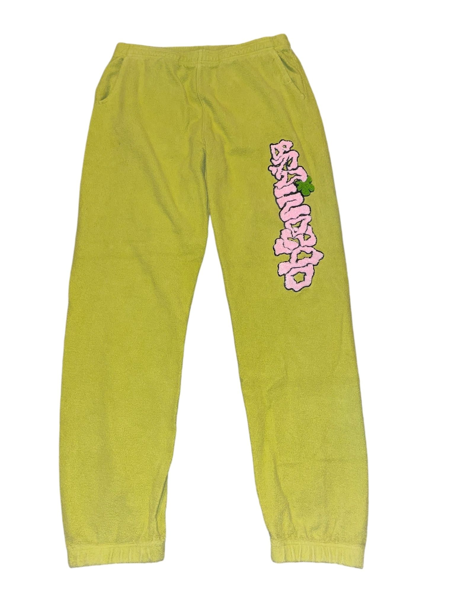 Brain Dead Mens M Green Fleece Sweatpants