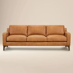 Poly & Bark Sorrento Aniline leather couch