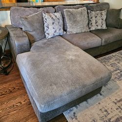 Sectional Couch with Swivel Accent Chair