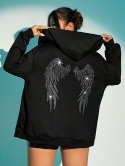 Wings Pattern Hoodie 