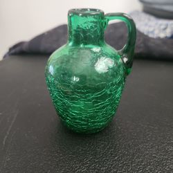 Green crackle glass